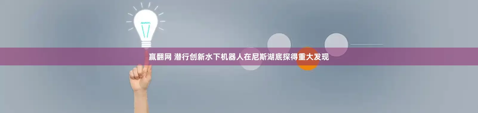 赢翻网 潜行创新水下机器人在尼斯湖底探得重大发现